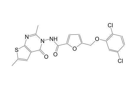 5-[(2,5-dichlorophenoxy)methyl]-N-(2,6-dimethyl-4-oxothieno[2,3-d]pyrimidin-3(4H)-yl)-2-furamide