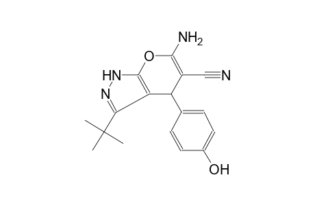 6-amino-3-tert-butyl-4-(4-hydroxyphenyl)-1,4-dihydropyrano[2,3-c]pyrazole-5-carbonitrile