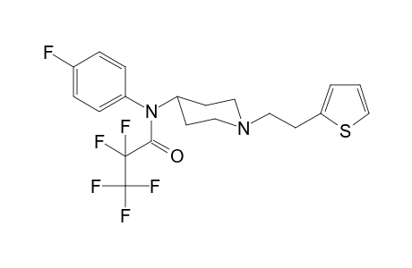 N-(4-Fluorophenyl)-N-(1-[2-(thiophen-2-yl)ethyl]piperidin-4-yl)pentafluoropropanamide