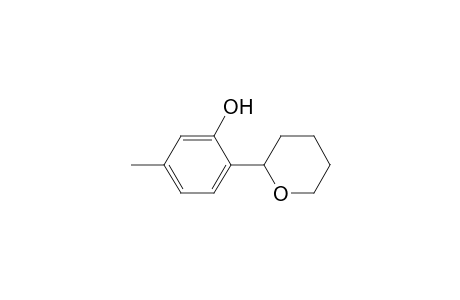 5-Methyl-2-(2-oxanyl)phenol