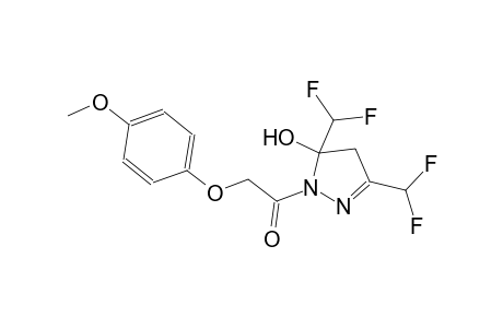 3,5-bis(difluoromethyl)-1-[(4-methoxyphenoxy)acetyl]-4,5-dihydro-1H-pyrazol-5-ol