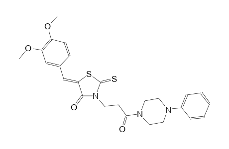 4-thiazolidinone, 5-[(3,4-dimethoxyphenyl)methylene]-3-[3-oxo-3-(4-phenyl-1-piperazinyl)propyl]-2-thioxo-, (5Z)-
