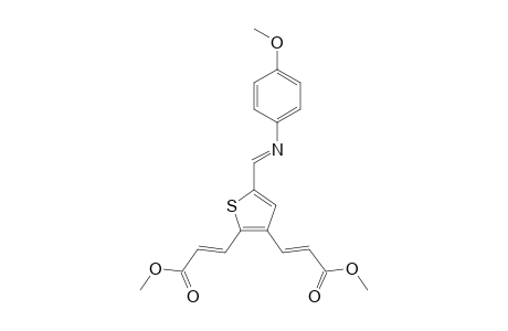 (2E,2'E)-Dimethyl 3,3'-{5-[(E)-(4-methoxyphenylimino)methyl]thiophene-2,3-diyl}diacrylate