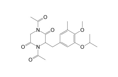 1,4-Diacetyl-3-(3-isopropoxy-4-methoxy-5-methyl-benzyl)piperazine-2,5-quinone
