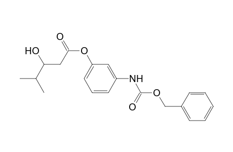 3-[(Benzyloxycarbonyl)amino]phenyl 4-methyl-3-hydroxypentanoate