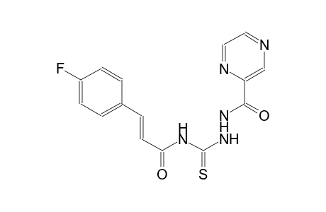 (2E)-3-(4-fluorophenyl)-N-{[2-(2-pyrazinylcarbonyl)hydrazino]carbothioyl}-2-propenamide