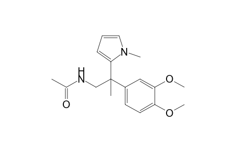 2-(3',4'-Dimethoxyphenyl)-2-(N'-methylpyrrol-2"-yl)-N-acetylpropylamine