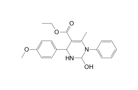 1-Phenyl-2-hydroxy-4-(p-methoxyphenyl)-5-ethoxycarbonyl-6-methyl-1,2,3,4-tetrahydropyrimidine