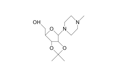 1-(2,3-O-Isopropylidene-B-D-ribosylfuranosyl)-4-methyl-piperazine