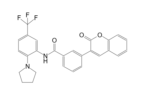 3-(2-oxo-2H-chromen-3-yl)-N-[2-(1-pyrrolidinyl)-5-(trifluoromethyl)phenyl]benzamide