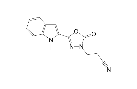 3-[2-keto-5-(1-methylindol-2-yl)-1,3,4-oxadiazol-3-yl]propionitrile