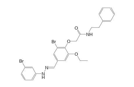 2-(2-bromo-4-{(E)-[(3-bromophenyl)hydrazono]methyl}-6-ethoxyphenoxy)-N-(2-phenylethyl)acetamide