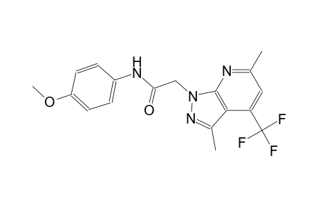 2-[3,6-dimethyl-4-(trifluoromethyl)-1H-pyrazolo[3,4-b]pyridin-1-yl]-N-(4-methoxyphenyl)acetamide