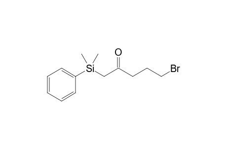 5-Bromo-1-(dimethylphenylsilyl)pentanone