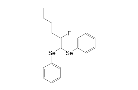 2-FLUORO-1,1-DI-(PHENYLSELENO)-HEX-1-ENE