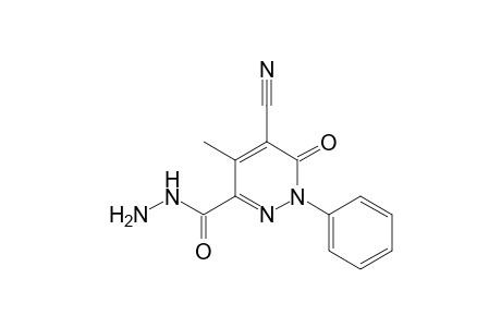 5-Cyano-4-methyl-6-oxo-1-phenyl-1,6-dihydro-3-pyridazinecarbohydrazide