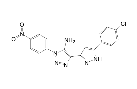 5-[3-(4-chlorophenyl)-1H-pyrazol-5-yl]-3-(4-nitrophenyl)-1,2,3-triazol-4-amine