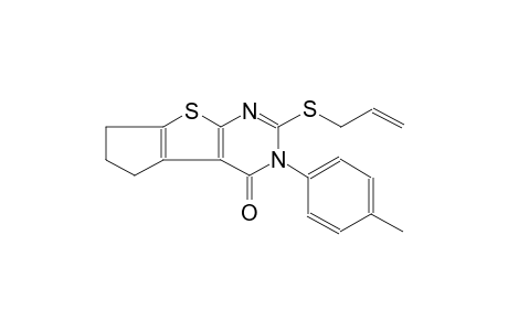 6-Allylsulfanyl-5-p-tolyl-1,2,3,5-tetrahydro-8-thia-5,7-diaza-cyclopenta[a]inden-4-one