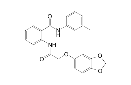 Benzamide, 2-[[2-(1,3-benzodioxol-5-yloxy)acetyl]amino]-N-(3-methylphenyl)-