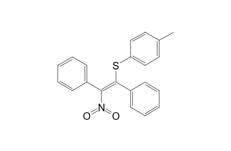 Benzene, 1-methyl-4-[(2-nitro-1,2-diphenylethenyl)thio]-, (E)-