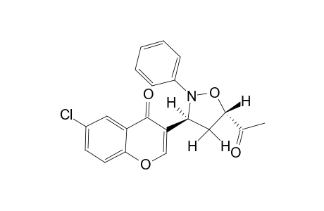 3-[(3S,5S)-5-acetyl-2-phenyl-1,2-oxazolidin-3-yl]-6-chlorochromen-4-one