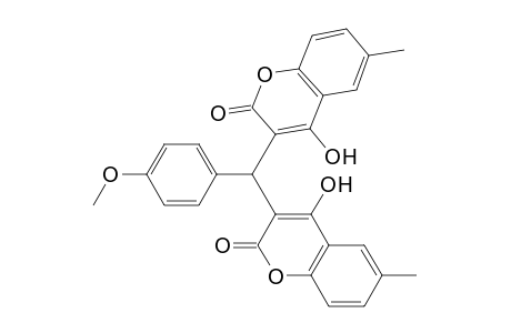 4-Methoxyphenyl bis(4-hydroxy-6-methylcoumarin-3-yl)methane