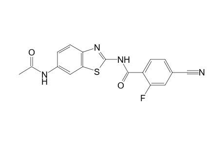 Benzamide, N-[6-(acetylamino)-1,3-benzothiazol-2-yl]-4-cyano-2-fluoro-