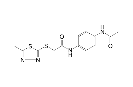 acetamide, N-[4-(acetylamino)phenyl]-2-[(5-methyl-1,3,4-thiadiazol-2-yl)thio]-