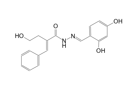 (2E)-N'-[(E)-(2,4-dihydroxyphenyl)methylidene]-2-(2-hydroxyethyl)-3-phenyl-2-propenohydrazide