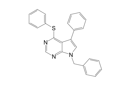 7-BENZYL-5-PHENYL-4-(PHENYLSULFANYL)-7H-PYRROLO-[2,3-D]-PYRIMIDINE