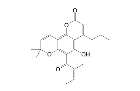 5-Hydroxy-8,8-dimethyl-6-[(Z)-2-methylbut-2-enoyl]-4-propyl-2H,8H-bemzo[1,2-b:3,4-b']dipyran-2-one