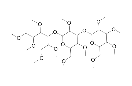 1,2,3,5,6-Penta-O-methyl-4-O-[2,4,6-tri-O-methyl-3-O-(2,3,4,6-tetra-O-methylhexopyranosyl)hexopyranosyl]hexitol