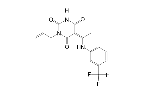 (5Z)-1-allyl-5-{1-[3-(trifluoromethyl)anilino]ethylidene}-2,4,6(1H,3H,5H)-pyrimidinetrione