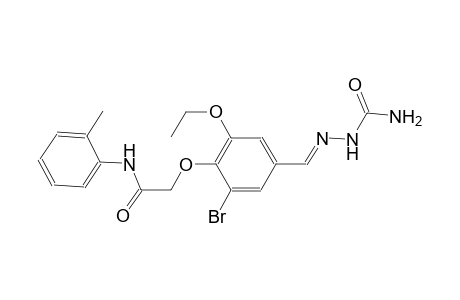 2-(4-{(E)-[(aminocarbonyl)hydrazono]methyl}-2-bromo-6-ethoxyphenoxy)-N-(2-methylphenyl)acetamide