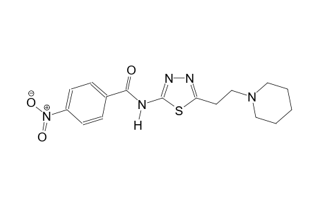 4-nitro-N-{5-[2-(1-piperidinyl)ethyl]-1,3,4-thiadiazol-2-yl}benzamide