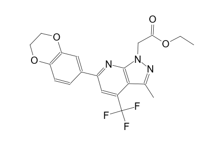 1H-pyrazolo[3,4-b]pyridine-1-acetic acid, 6-(2,3-dihydro-1,4-benzodioxin-6-yl)-3-methyl-4-(trifluoromethyl)-, ethyl ester