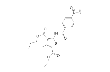 2-ethyl 4-propyl 3-methyl-5-[(4-nitrobenzoyl)amino]-2,4-thiophenedicarboxylate