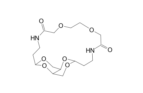 (+-)-2,6-[1',14'-(3',12'-Diaza-4',11'-dioxo-6',9'-dioxatetradecanylidene)]-cis-1,3,5,7-tetraoxadecalin