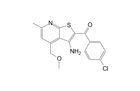 [3-amino-4-(methoxymethyl)-6-methylthieno[2,3-b]pyridin-2-yl](4-chlorophenyl)methanone