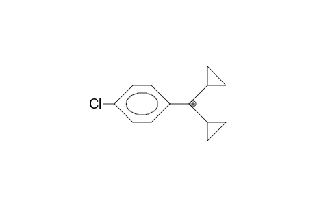 (4-Chlorophenyl)-dicyclopropyl-carbonium cation