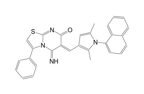 (6Z)-6-{[2,5-dimethyl-1-(1-naphthyl)-1H-pyrrol-3-yl]methylene}-5-imino-3-phenyl-5,6-dihydro-7H-[1,3]thiazolo[3,2-a]pyrimidin-7-one