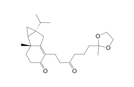 Cycloprop[a]inden-4(1H)-one, 1a,1b,2,3,6,6a-hexahydro-1b-methyl-5-[6-(2-methyl-1,3-dioxolan-2-yl)- 3-oxohexyl]-6a-(1-methylethyl)-, [1aS-(1a.alpha.,1b.beta.,6a.alpha.)]-
