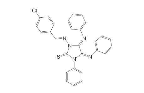 1-(CHLOROBENZYLIDENAMINO)-2-THIOXO-3-PHENYL-4,5-BIS-(PHENYLIMINO)-IMIDAZOLIDINE