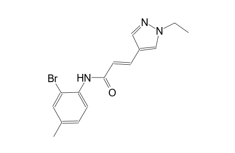 (2E)-N-(2-bromo-4-methylphenyl)-3-(1-ethyl-1H-pyrazol-4-yl)-2-propenamide