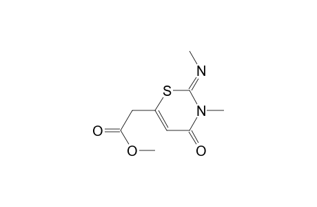 2H-1,3-Thiazine-6-acetic acid, 3,4-dihydro-3-methyl-2-(methylimino)-4-oxo-, methyl ester