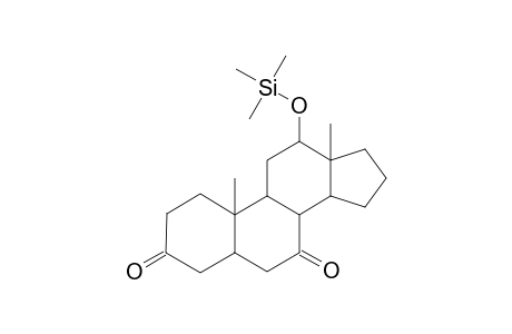 5.ALPHA.-ANDROSTAN-12.ALPHA.-OL-3,7-DIONE(12.ALPHA.-TRIMETHYLSILYL ETHER)