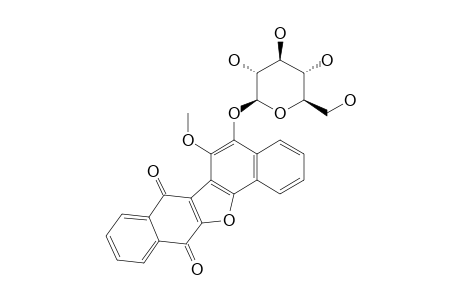 BALSAMINONE-B;5-BETA-D-GLUCOSYLOXY-6-METHOXY-DINAPHTHO-[1,2-B:2',3'-D]-FURAN-7,12-DIONE