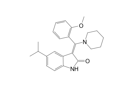 5-Isopropyl-3-[1-(2-methoxyphenyl)-1-(piperidin-1-yl)meth-(Z)-ylidene]-1,3- dihydroindolin-2-one