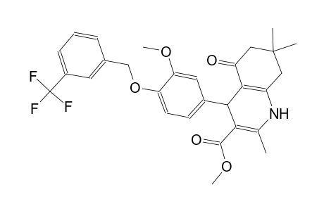 methyl 4-(3-methoxy-4-{[3-(trifluoromethyl)benzyl]oxy}phenyl)-2,7,7-trimethyl-5-oxo-1,4,5,6,7,8-hexahydro-3-quinolinecarboxylate