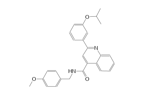 2-(3-isopropoxyphenyl)-N-(4-methoxybenzyl)-4-quinolinecarboxamide